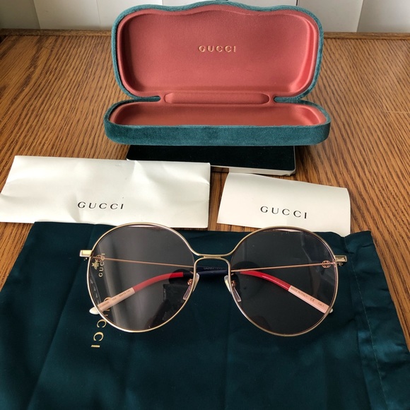 Gucci GG0395SK Aviators. Metal Round Frame Sunglasses like new